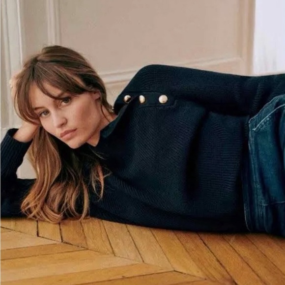 SÉZANE Gary sweater in navy size XXS - Picture 1 of 4